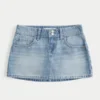 Light Wash Studded Denim Mini Skort Light Wash Studded Denim Mini Skort
