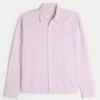 Linen-Blend Button-Through Shirt