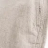 Linen-Blend Flex Waist Baggy Pants