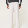 Linen-Blend Loose Pull-On Pants