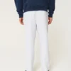 Linen-Blend Loose Pull-On Pants