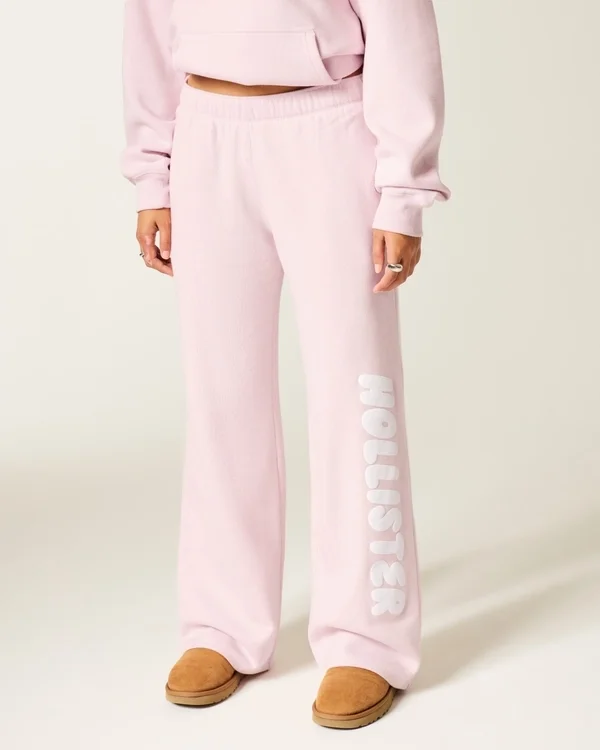 Logo Graphic Wide-Leg Sweatpants Logo Graphic Wide-Leg Sweatpants