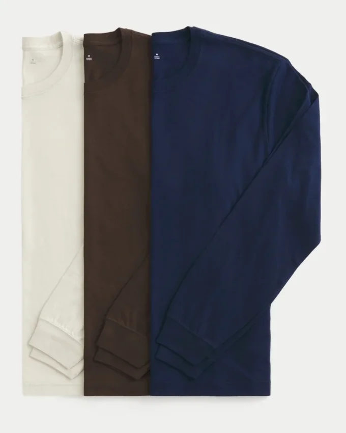 Long-Sleeve Cotton Layering T-Shirts