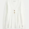 Long-Sleeve Flyaway Babydoll Cardigan