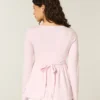 Long-Sleeve Henley Babydoll Top
