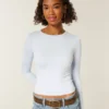 Long-Sleeve Seamless Fabric Crew Baby Tee