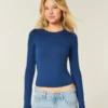 Long-Sleeve Seamless Fabric Crew Baby Tee