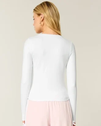 Long-Sleeve Seamless Fabric Crew Baby Tee