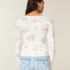 Long-Sleeve Slash-Neck Top