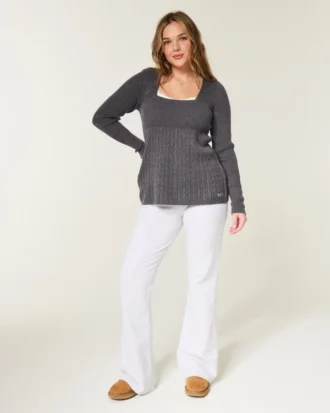 Long-Sleeve Square-Neck Babydoll