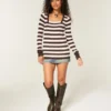 Long-Sleeve Square-Neck Babydoll