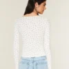 Long-Sleeve Wrap V-Neck Top
