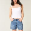 Low-Rise Bow Pattern Baggy Denim Shorts Low-Rise Bow Pattern Baggy Denim Shorts