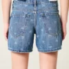 Low-Rise Bow Pattern Baggy Denim Shorts Low-Rise Bow Pattern Baggy Denim Shorts
