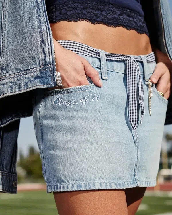 Low-Rise Class of ’26 Denim Mini Skort Low-Rise Class of ’26 Denim Mini Skort