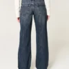 Low-Rise Dark Wash Baggy Jeans