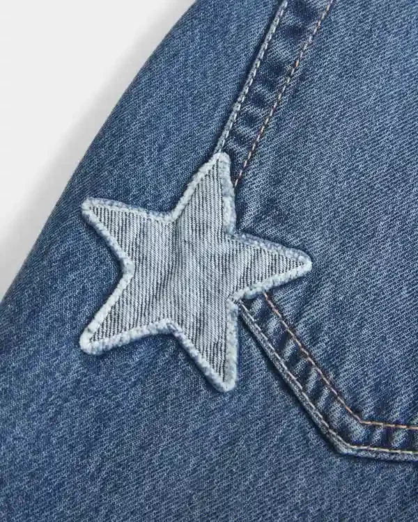 Low-Rise Dark Wash Class of ’26 Embroidered Baggy Jeans Low-Rise Dark Wash Class of ’26 Embroidered Baggy Jeans