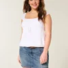Low-Rise Embroidered Denim Mini Skort Low-Rise Embroidered Denim Mini Skort