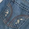 Low-Rise Embroidered Denim Mini Skort Low-Rise Embroidered Denim Mini Skort