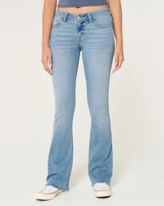 Low-Rise Light Wash Boot Jeans