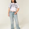 Low-Rise Light Wash Bootcut Jeans