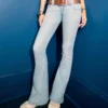 Low-Rise Light Wash Bootcut Jeans