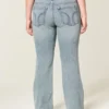 Low-Rise Light Wash Bootcut Jeans