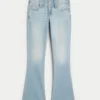 Low-Rise Light Wash Bootcut Jeans