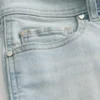 Low-Rise Light Wash Denim Shortie Shorts