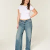 Low-Rise Medium Wash Baggy Jeans