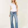 Low-Rise Medium Wash Baggy Jeans