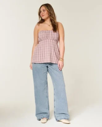 Low-Rise Medium Wash Baggy Jeans