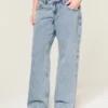 Low-Rise Medium Wash Baggy Jeans