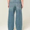 Low-Rise Medium Wash Baggy Jeans
