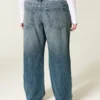 Low-Rise Medium Wash Baggy Jeans
