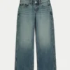 Low-Rise Medium Wash Baggy Jeans