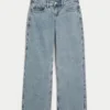 Low-Rise Medium Wash Baggy Jeans