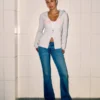 Low-Rise Medium Wash Bootcut Jeans
