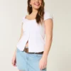 Low-Rise Railroad Stripe Denim Mini Skort Low-Rise Railroad Stripe Denim Mini Skort