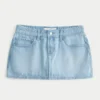 Low-Rise Railroad Stripe Denim Mini Skort Low-Rise Railroad Stripe Denim Mini Skort