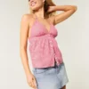 Low-Rise Star Embroidered Denim Mini Skort