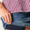 Low-Rise Studded Denim Mini Skort Low-Rise Studded Denim Mini Skort