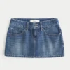 Low-Rise Studded Denim Mini Skort Low-Rise Studded Denim Mini Skort