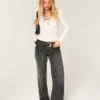 Low-Rise Y2K Washed Black Baggy Jeans Low-Rise Y2K Washed Black Baggy Jeans