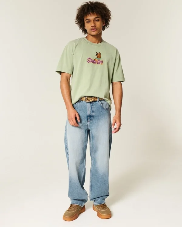 Medium Wash Skater Baggy Jeans Medium Wash Skater Baggy Jeans
