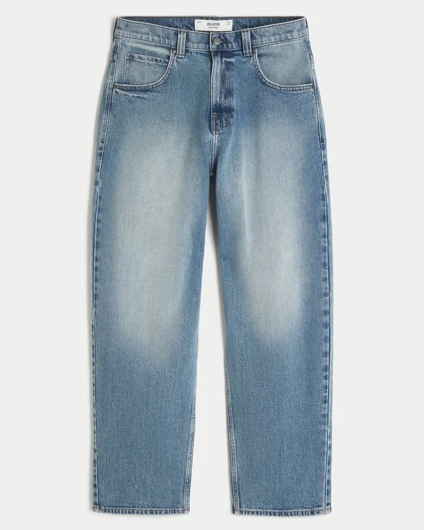 Medium Wash Skater Baggy Jeans Medium Wash Skater Baggy Jeans