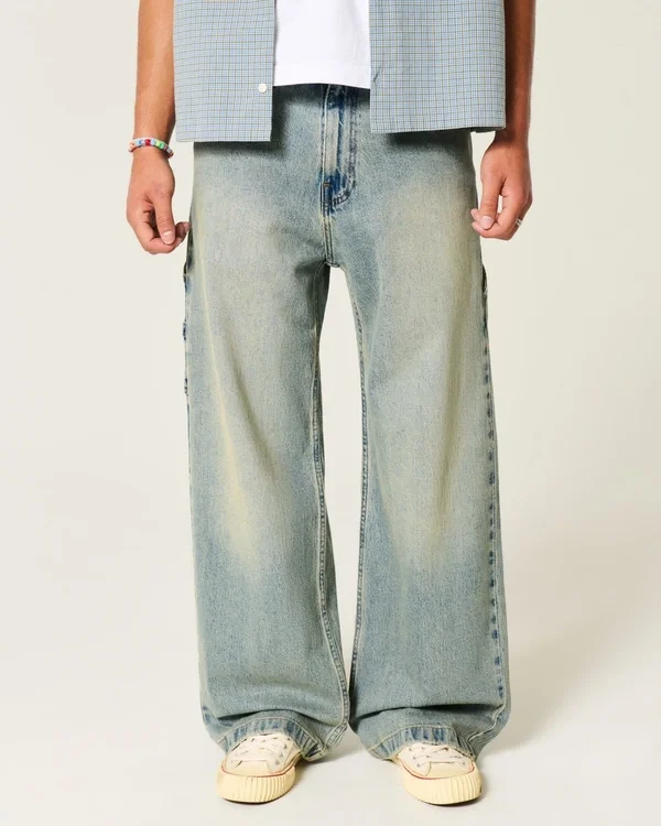 Medium Wash Super Baggy Painter Jeans Medium Wash Super Baggy Painter Jeans
