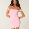 Mesh Off-the-Shoulder Bodycon Dress Mesh Off-the-Shoulder Bodycon Dress