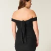 Mesh Off-the-Shoulder Bodycon Dress