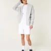Mid-Thigh Linen-Blend Pull-On Shorts